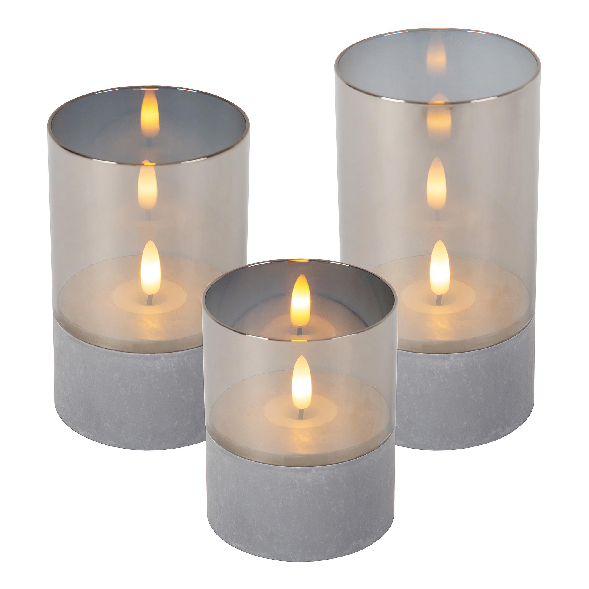 LED-Tischleuchte Velas Opalglas Grau 3