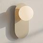 Wandleuchte Viva Opalglas / Stahl Beige 1