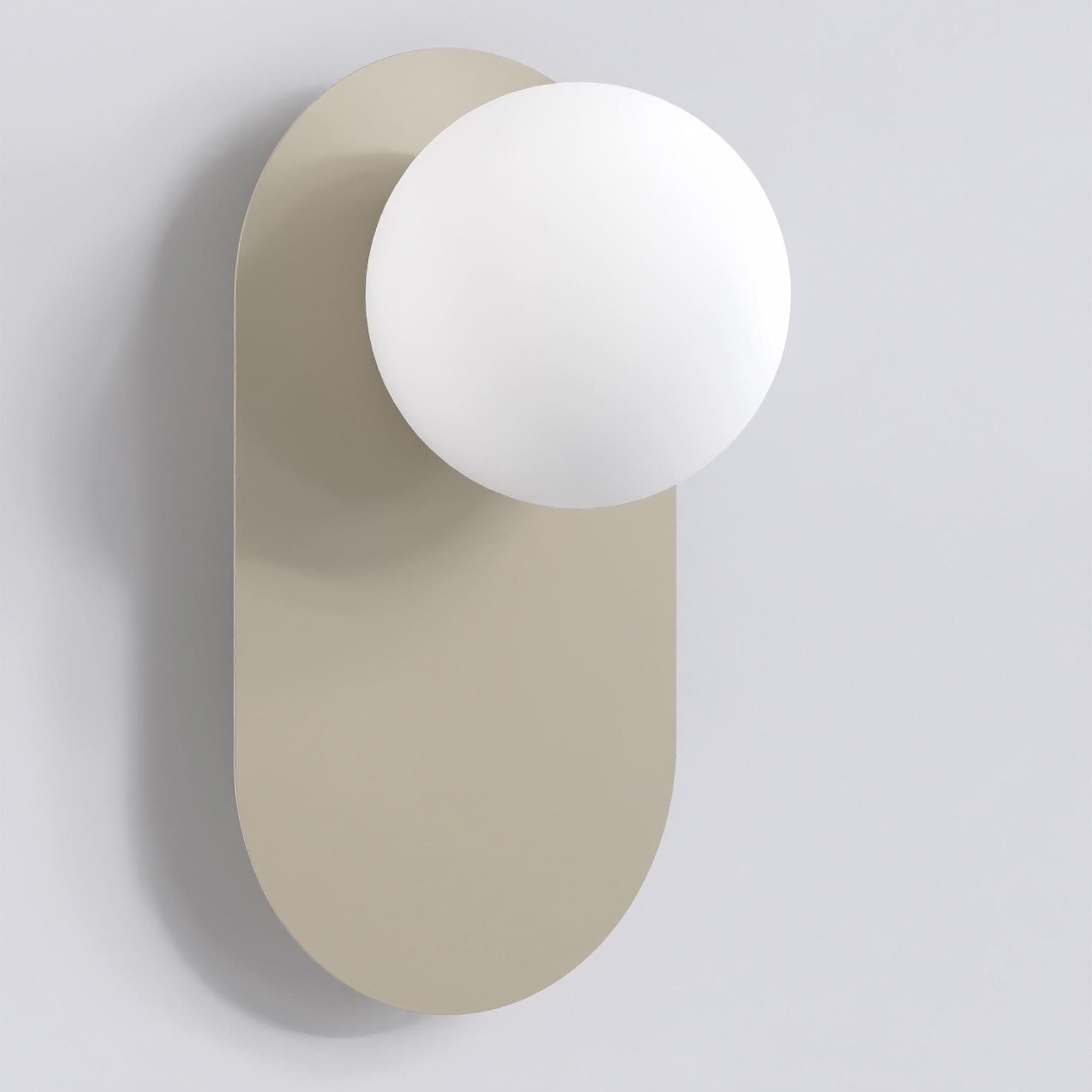 Wandleuchte Viva Opalglas / Stahl Beige 3