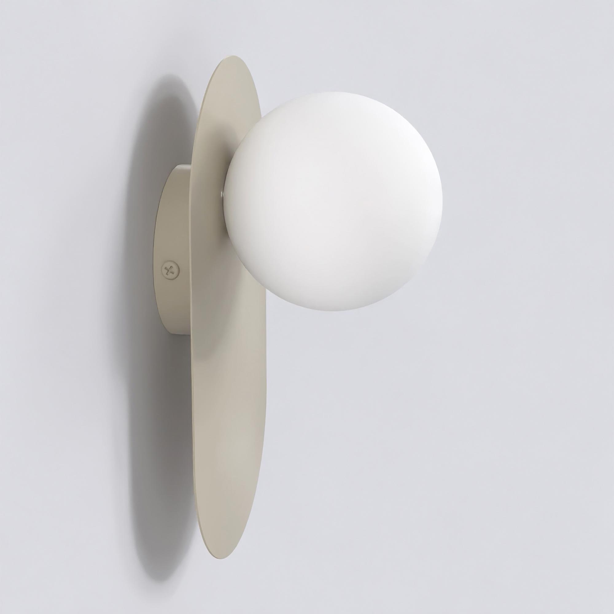 Wandleuchte Viva Opalglas / Stahl Beige 4