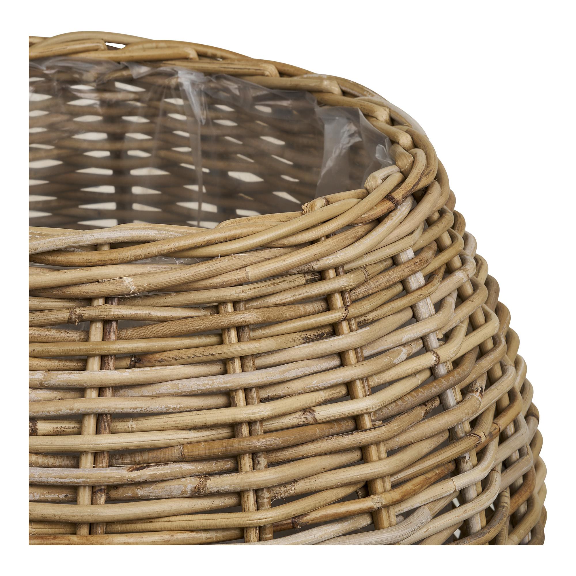 Pflanzkorb-Set Dilrai 2-teilig Rattan 3