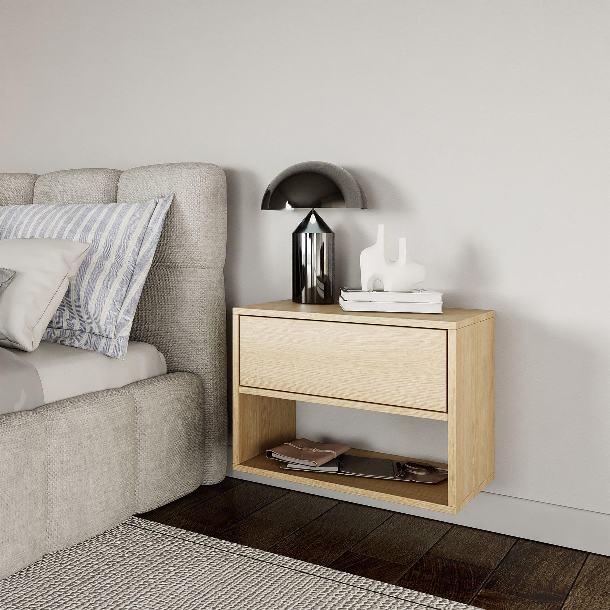 Floating nightstand Framme with compartment 3
