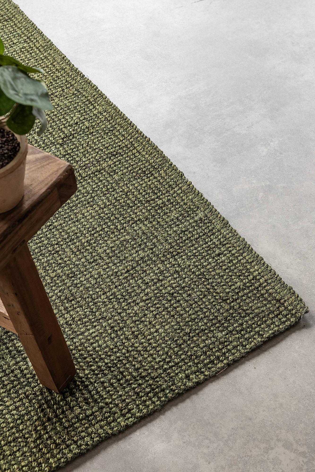 Juteteppich Jaipur Grün 80 x 150 cm 3
