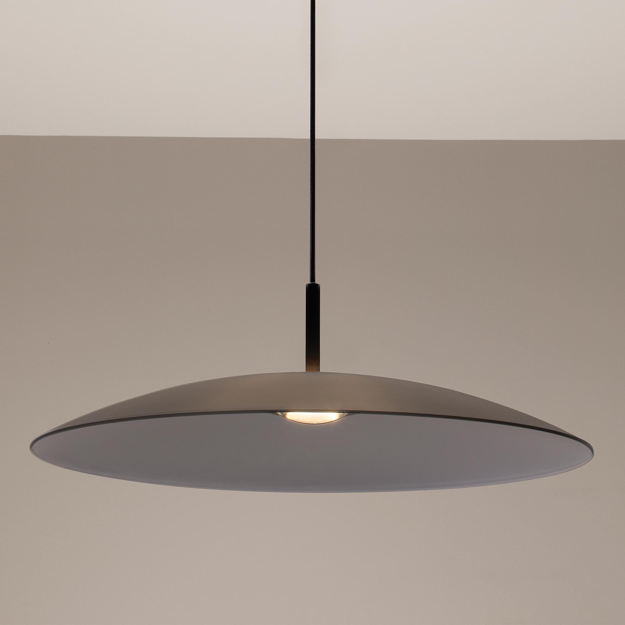 Pendelleuchte Polifemo Aluminium / Rauchglas Grau 0