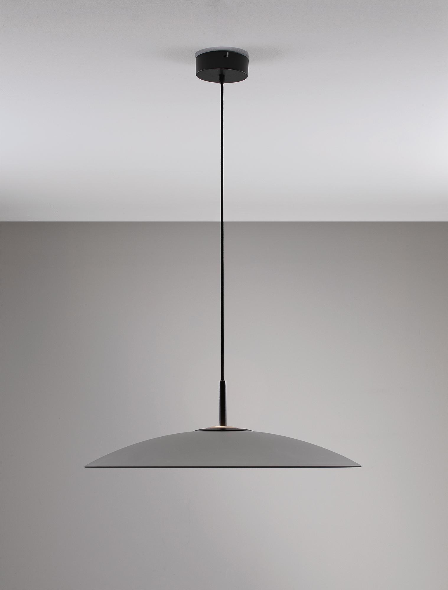 Pendelleuchte Polifemo Aluminium / Rauchglas Grau 4