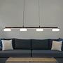 LED-Pendelleuchte Cimo Eisen / Acrylglas Schwarz 4-flammig 0