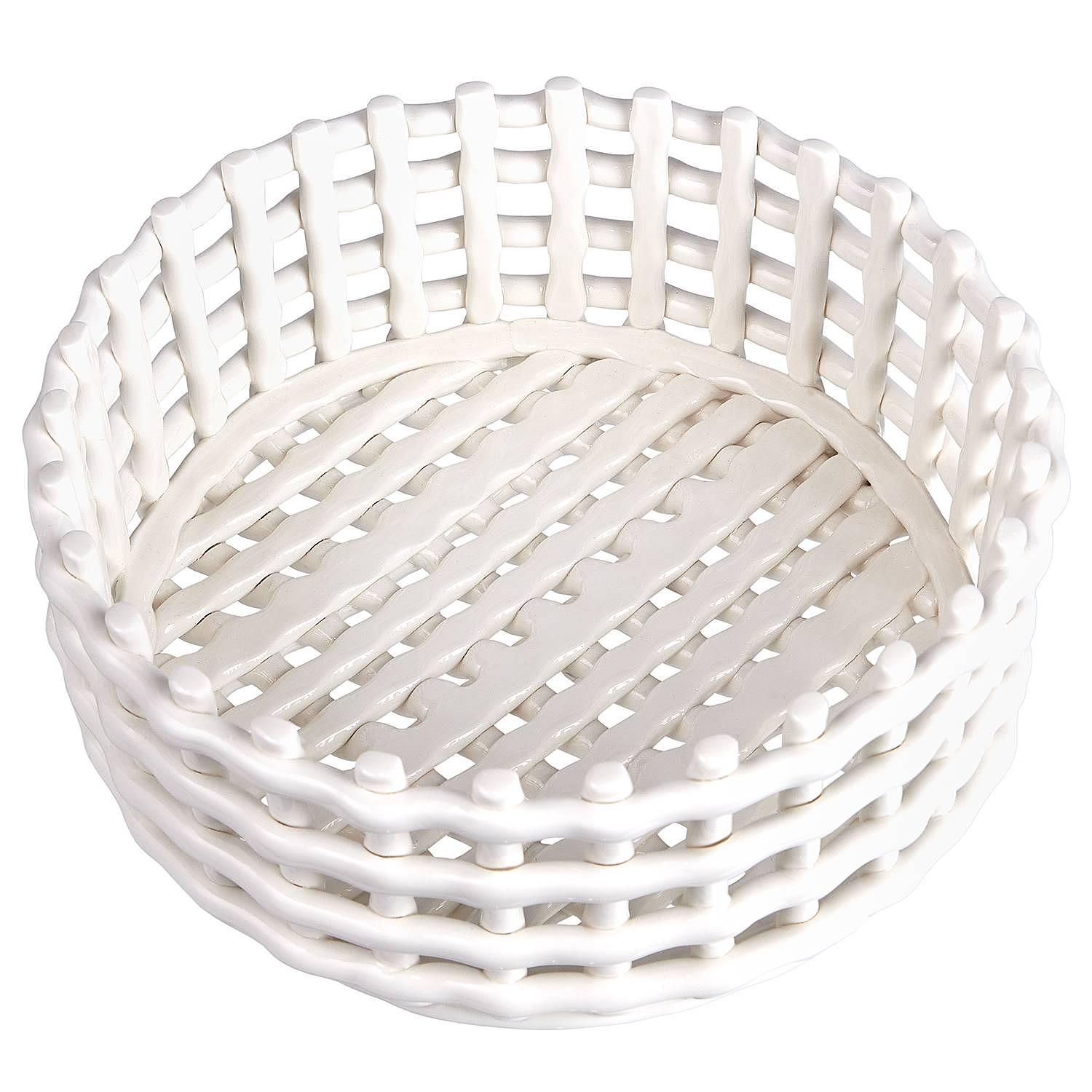 Korb CRAFT Steinzeug Weiß Durchmesser: 21 cm 1