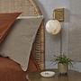 Wandleuchte Carrara Farbglas Grau / Gold 1-flammig 3