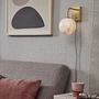 Wandleuchte Carrara Farbglas Grau / Gold 1-flammig 2