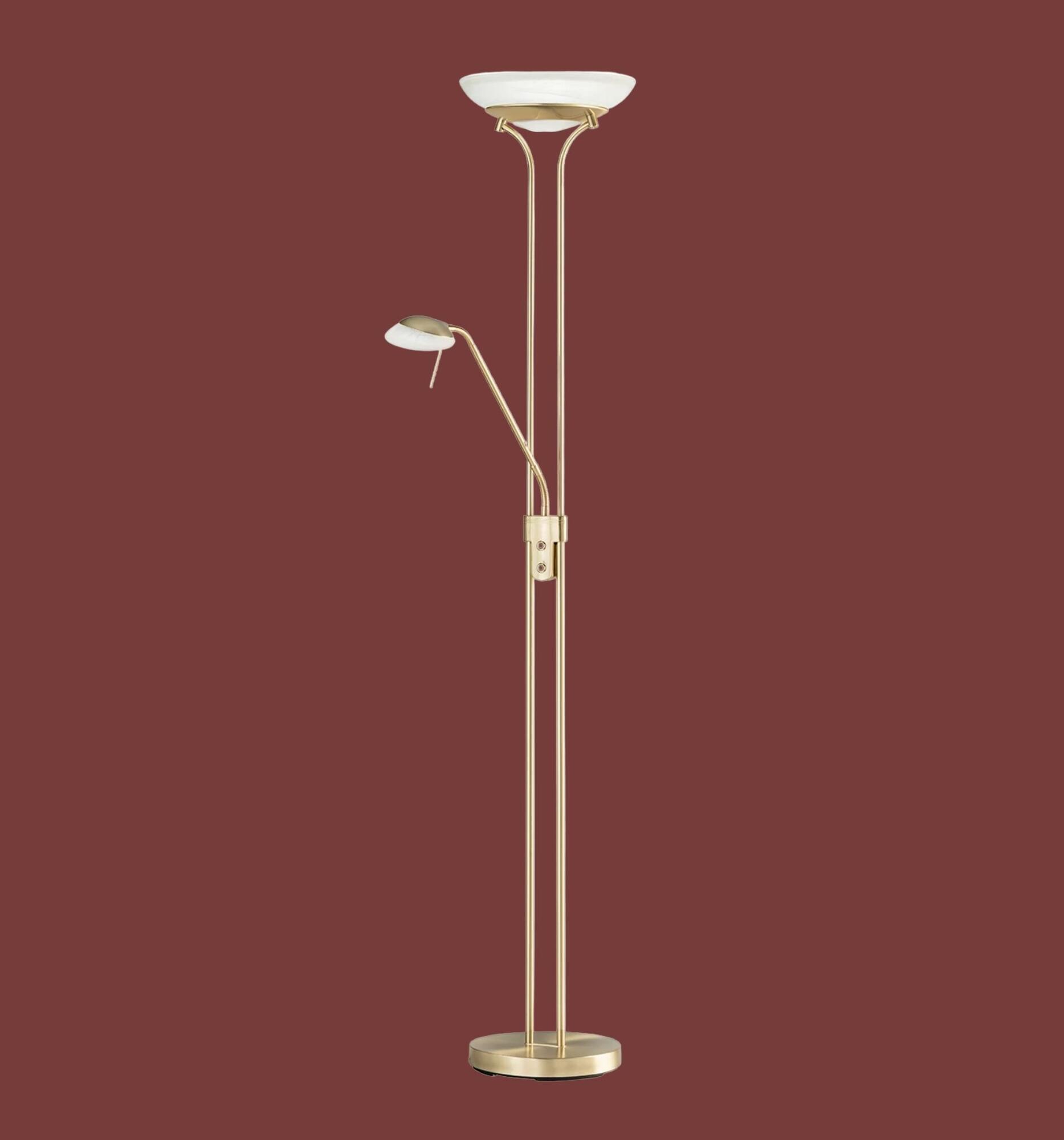 2-flammige LED Stehleuchte Gold 0