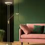 2-flammige LED Stehleuchte Gold 1