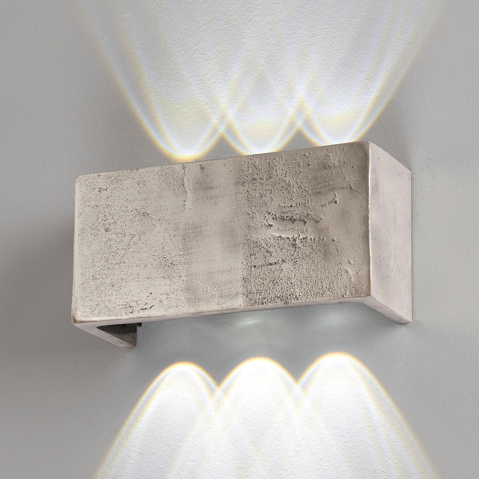Wandleuchte Cog Eisen Schwarz / Nickel 21 x 10 cm 1