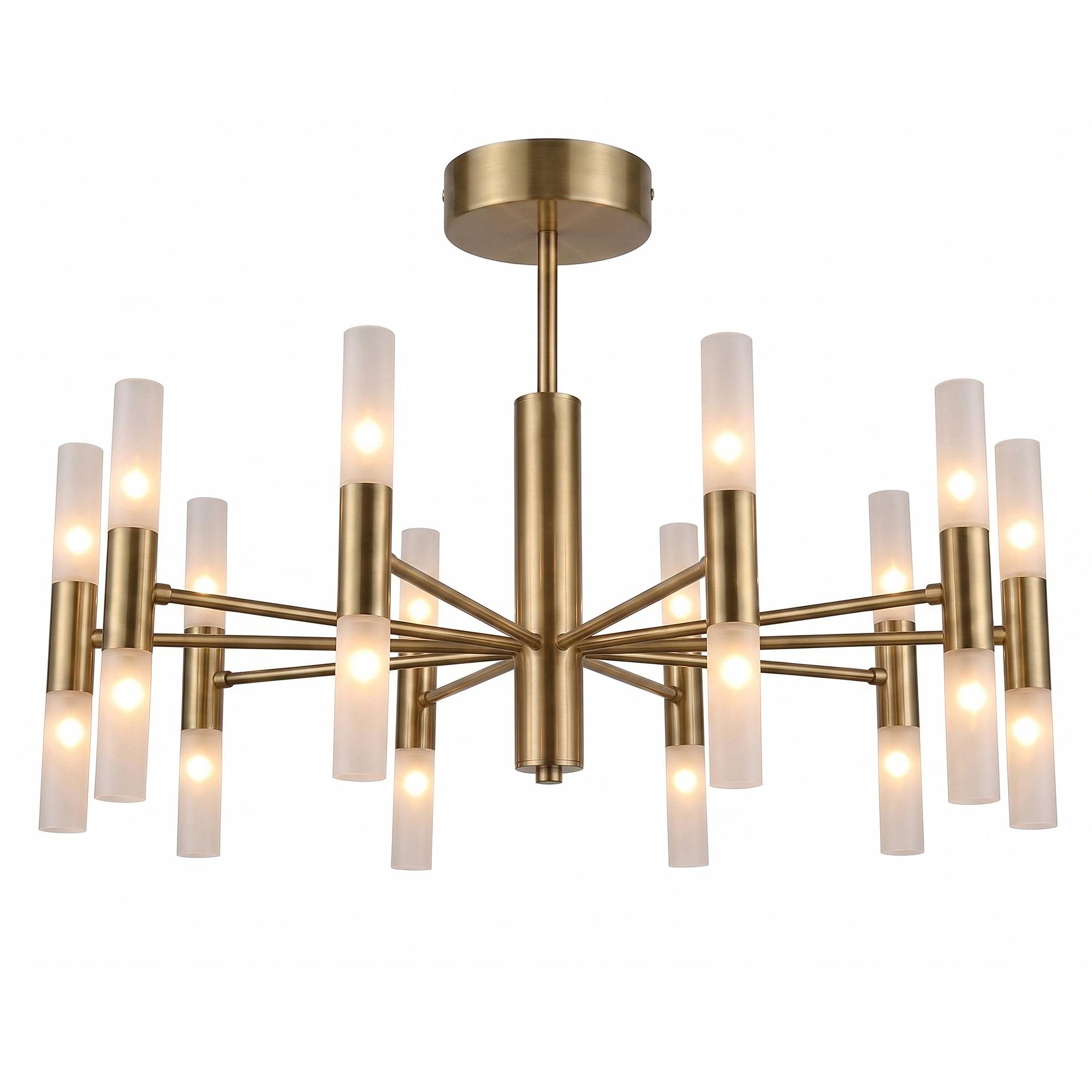 Deckenleuchte FYLUX satiniertes Glas / Eisen 4