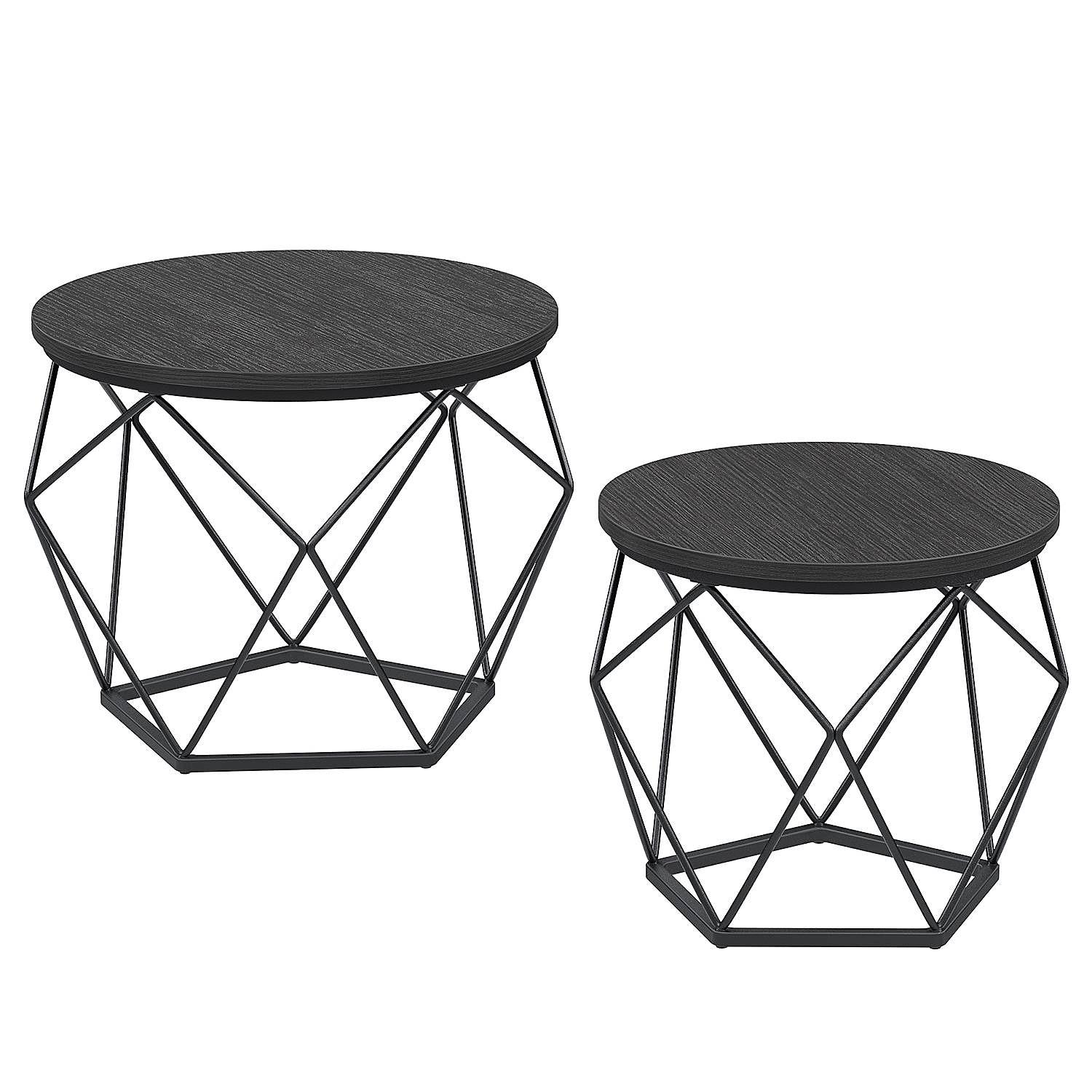 Couchtisch Tuxford 60 cm 2er-Set Schwarz 0