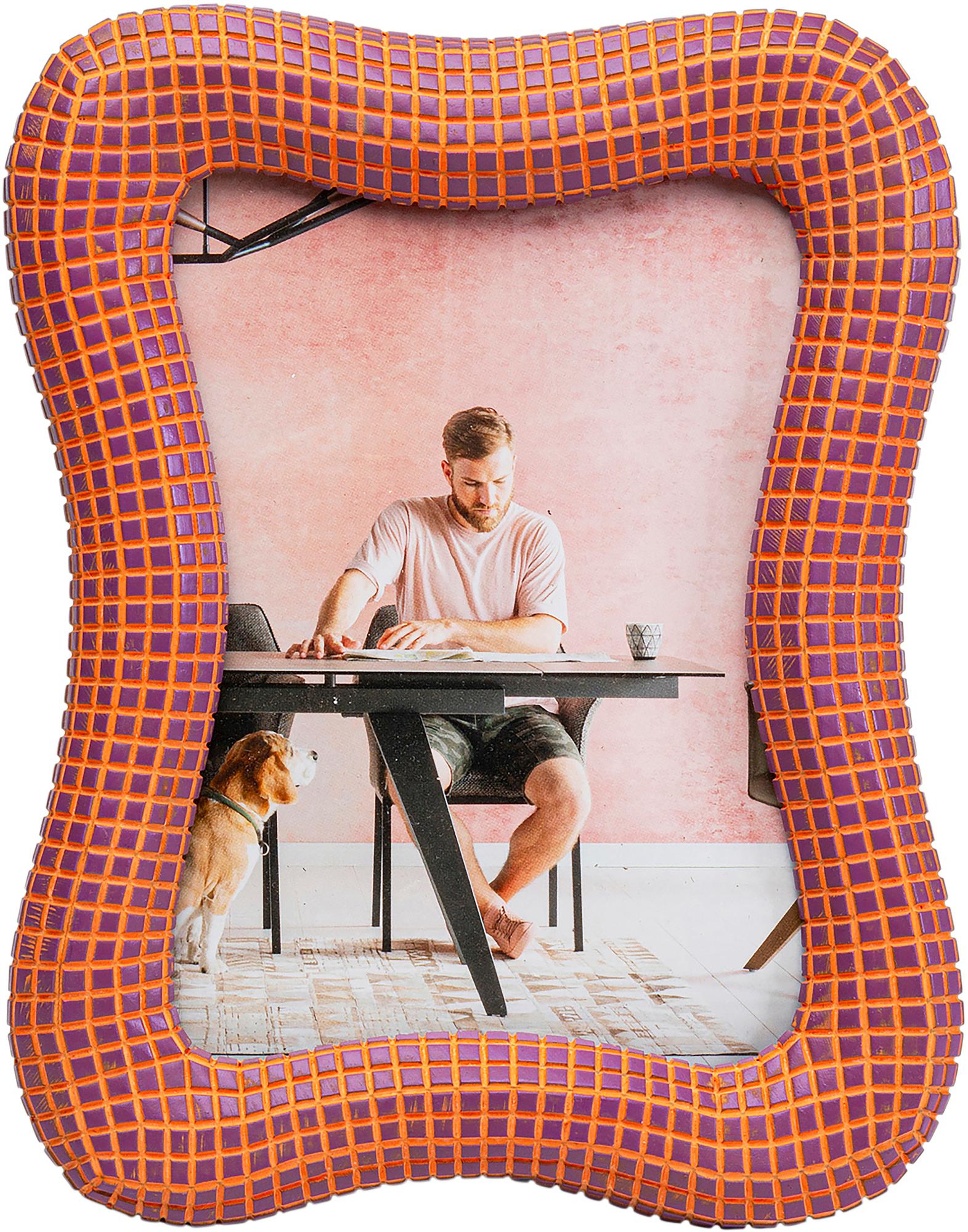 Bilderrahmen Wavy Klarglas / Polyresin Orange 1