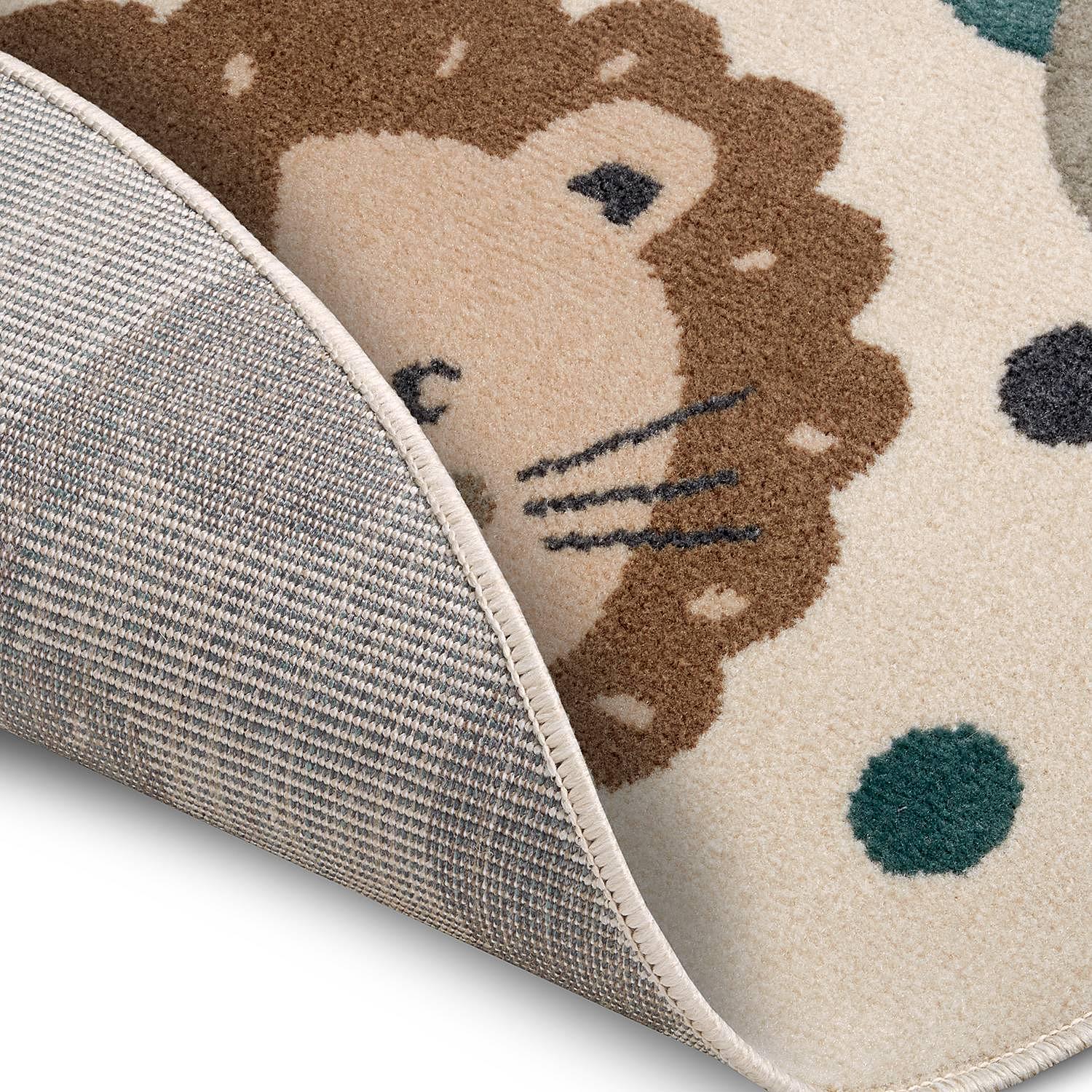 Kinderteppich Animal Party Jute / Polypropylen Beige 2