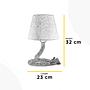 Tischleuchte Corda Mauli Baumwollstoff / Rattan 3