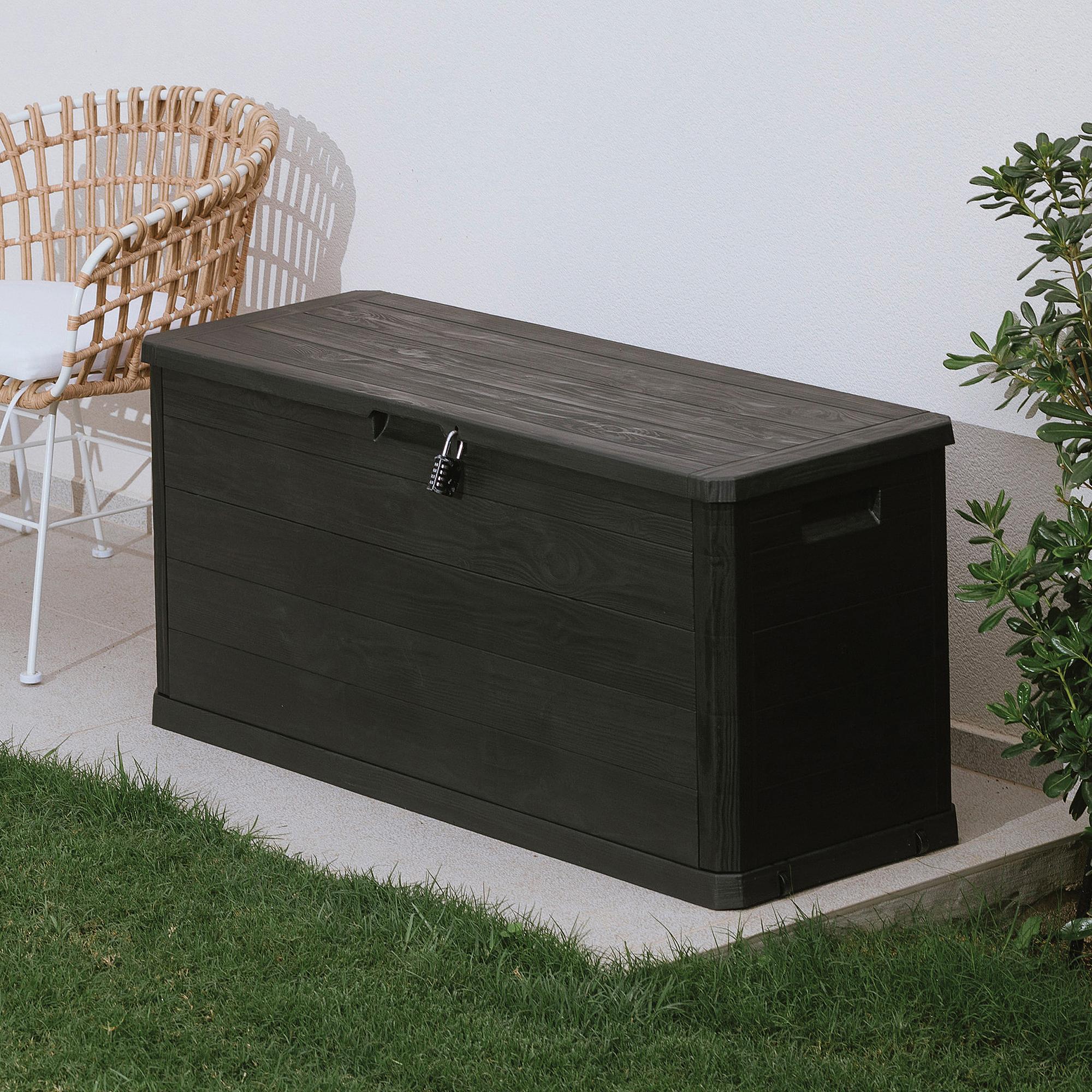Gartenbox Woody's Multibox Schwarz 117 x 45 cm 0