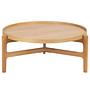 Couchtisch Klawock Echtholzfurnier Eiche Durchmesser: 74 cm 0
