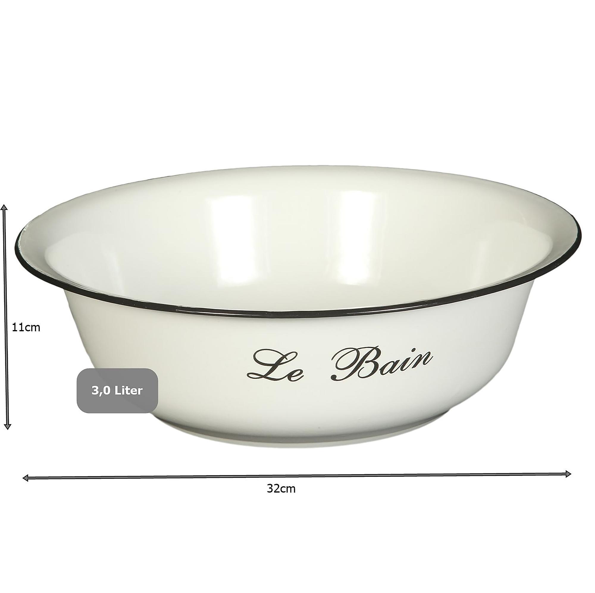 Waschschüssel Le Bain Emaille Creme 4