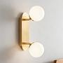Wandleuchte Bosken Gusseisen / Milchglas Messing 0