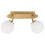 Wandleuchte Bosken Gusseisen / Milchglas Messing 4