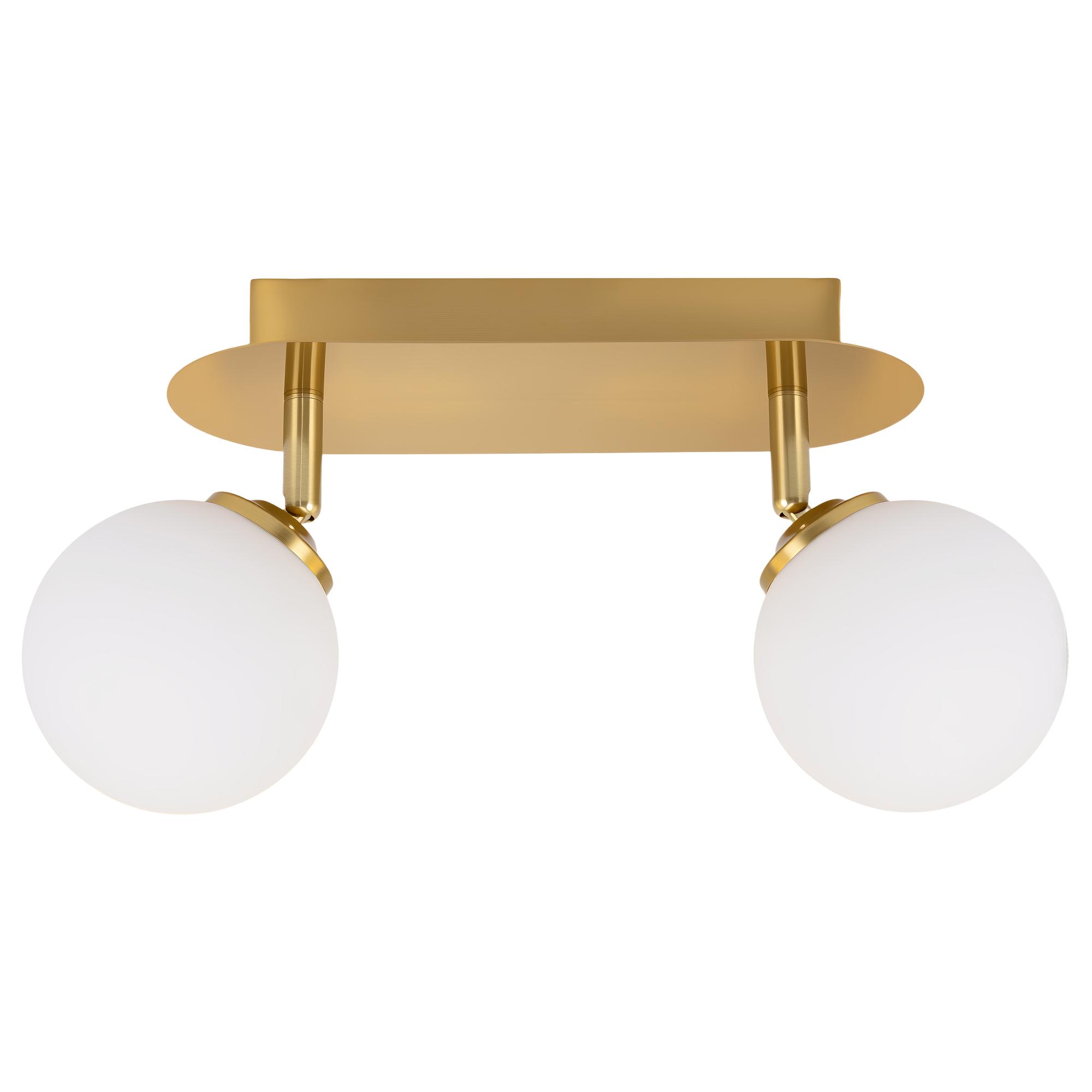 Wandleuchte Bosken Gusseisen / Milchglas Messing 4
