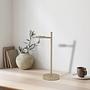 LED-Tischleuchte Lupa Aluminium 1-flammig Beige 1