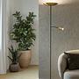 LED-Stehleuchte Conivarino Stahl 2-flammig Schwarz / Messing 3