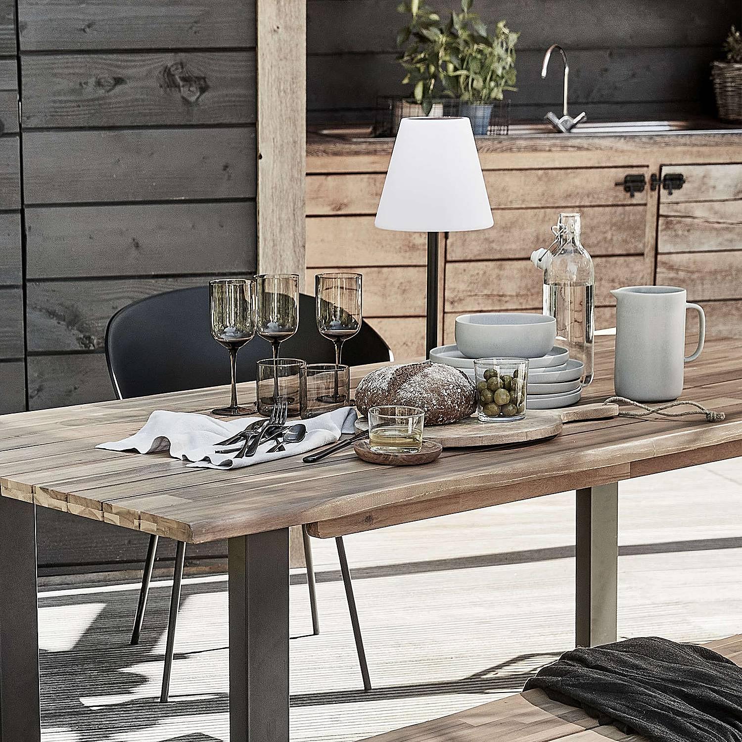 Geschirr-Set CASA NOVA 12-teilig Steinzeug Grau 3