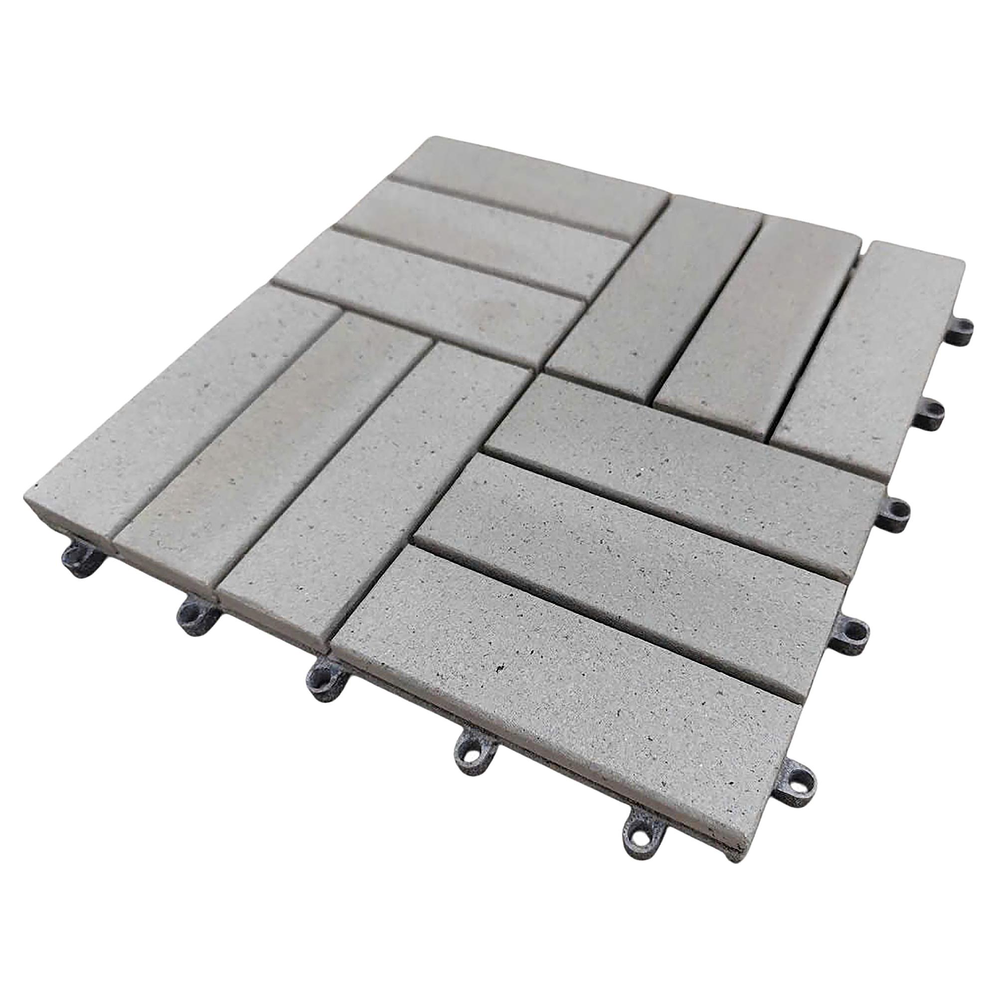 Jardi Terrassenfliese Granyo Holz Polypropylen Hellgrau 4