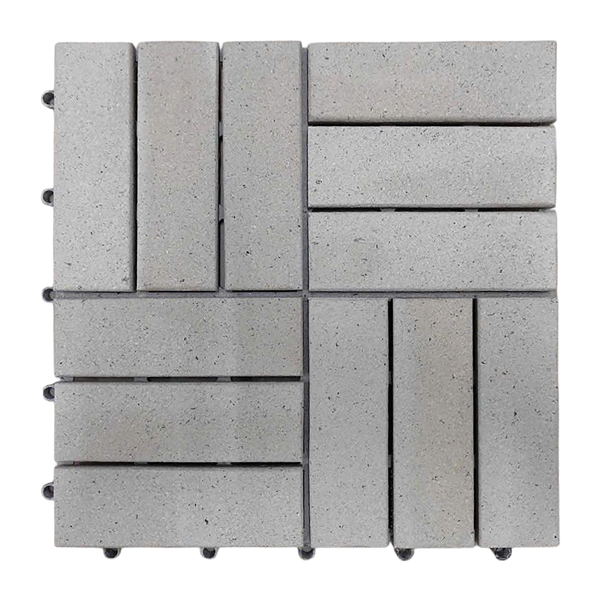 Jardi Terrassenfliese Granyo Holz Polypropylen Hellgrau 2
