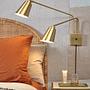 Wandleuchte Bremen Eisen Gold 2-flammig 1