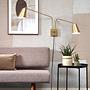 Wandleuchte Bremen Eisen Gold 2-flammig 2