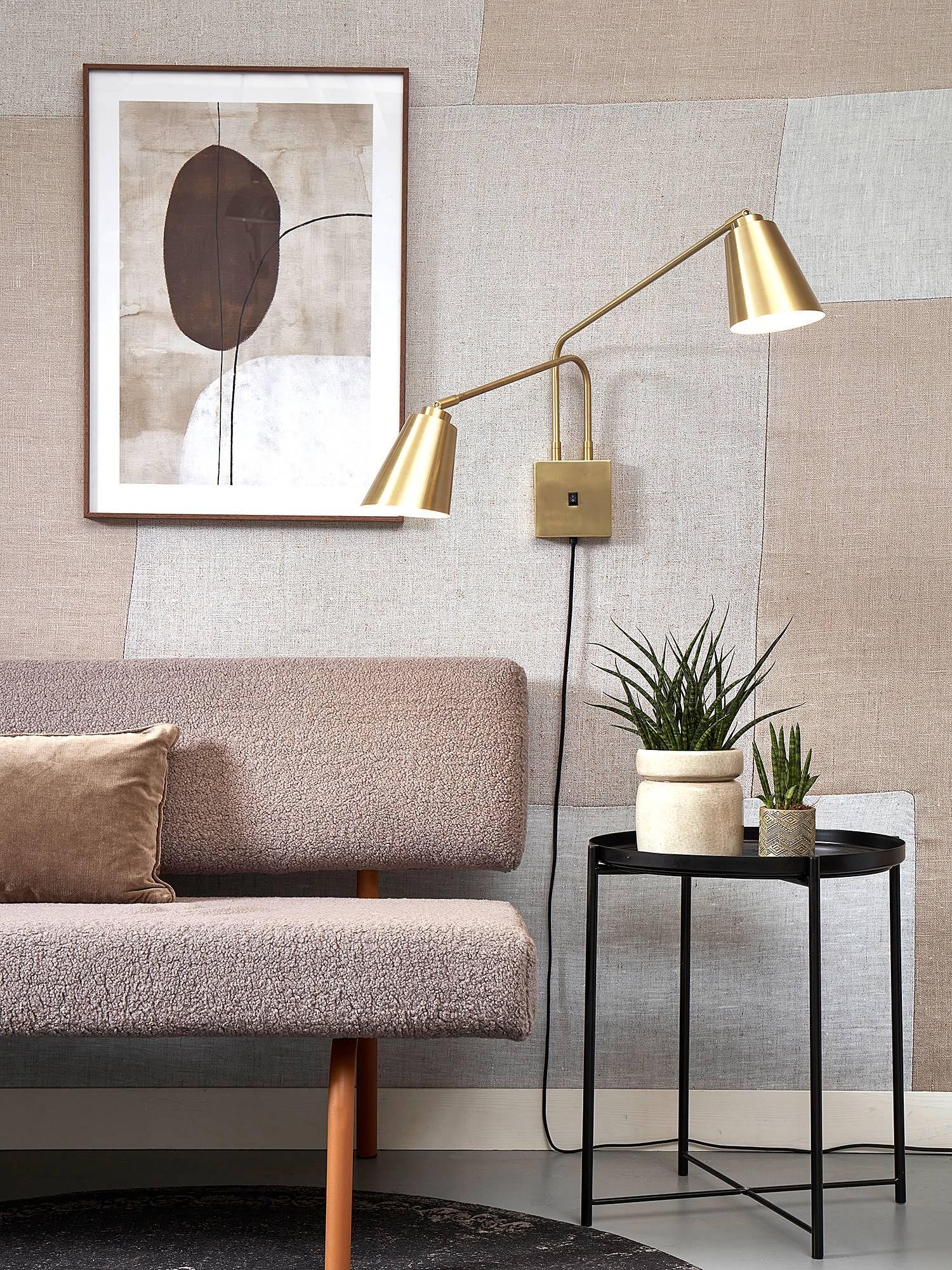 Wandleuchte Bremen Eisen Gold 2-flammig 4