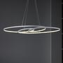 LED-Pendelleuchte Spira Acrylglas / Eisen 1-flammig Silber 0