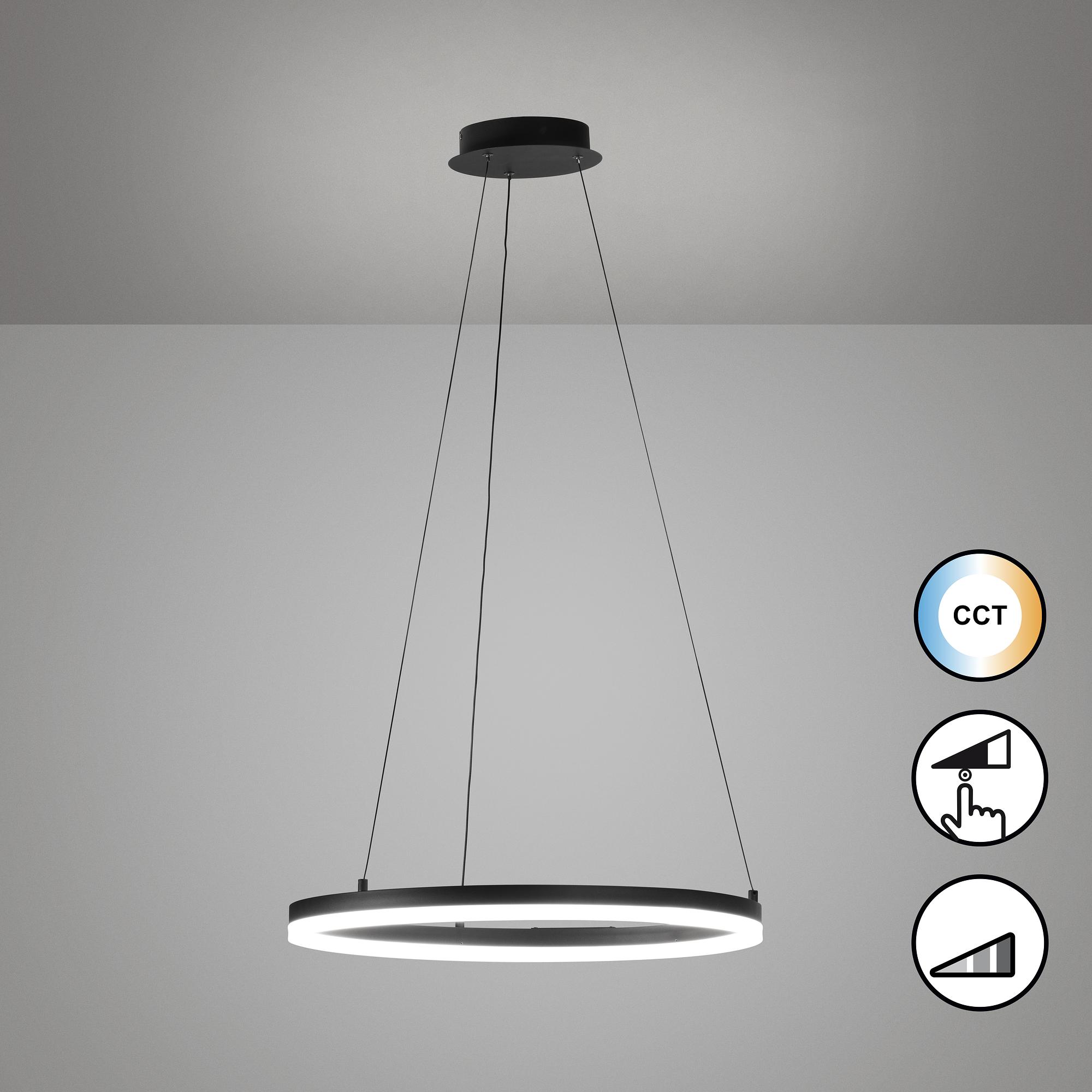LED-Pendelleuchte Sirko Typ C Eisen Schwarz 1-flammig 2