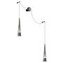 LED-Wandleuchte Sintesi Rauchglas / Metall 2-flammig 4