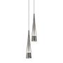 LED-Wandleuchte Sintesi Rauchglas / Metall 2-flammig 1
