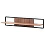 Wandboard Karoma Akazie teilmassiv / Metall Braun / Schwarz 0