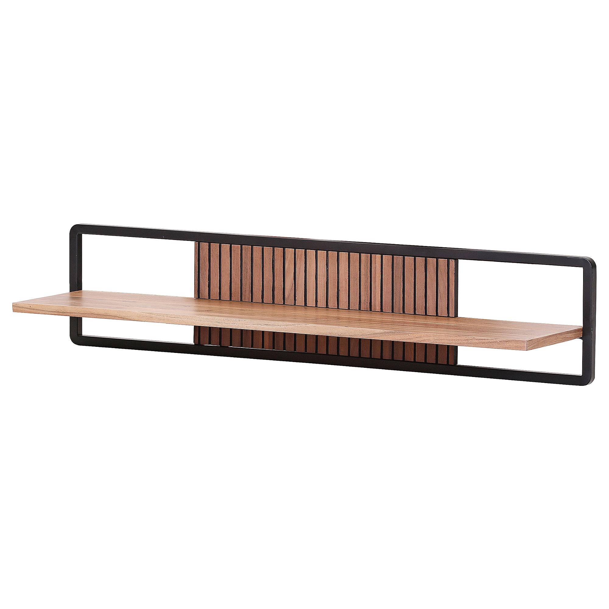 Wandboard Karoma Akazie teilmassiv / Metall Braun / Schwarz 0
