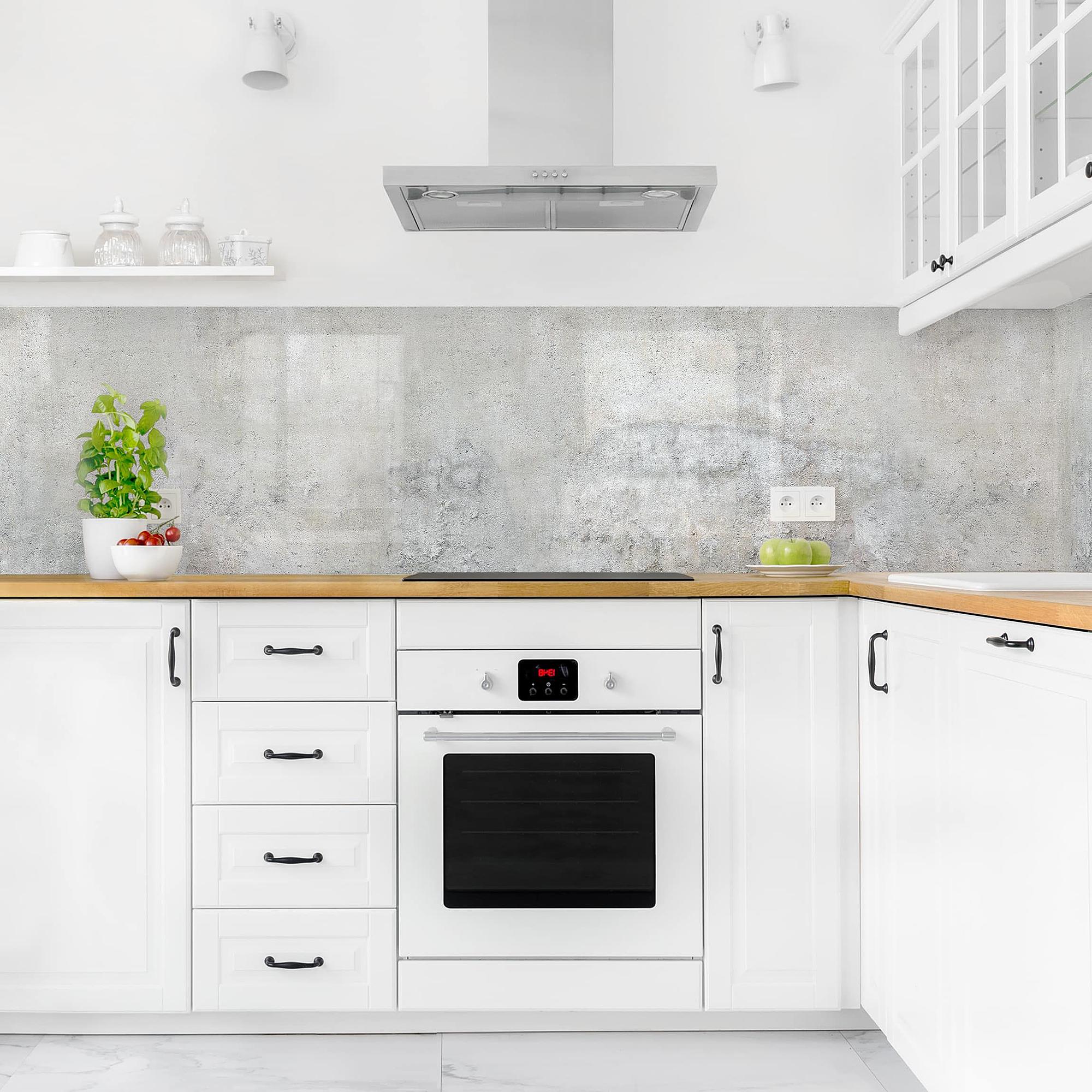 Bilderwelten Küchenrückwand Shabby Beton Grau 3