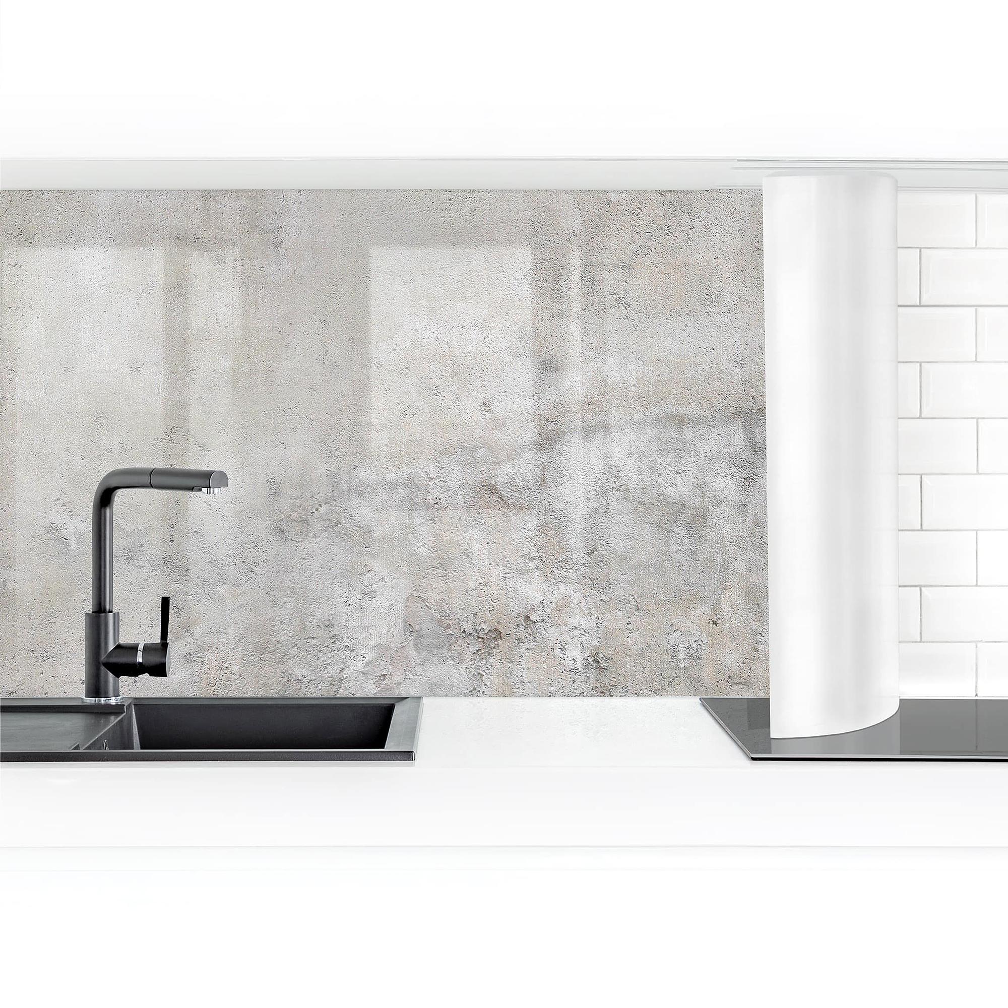 Bilderwelten Küchenrückwand Shabby Beton Grau 2