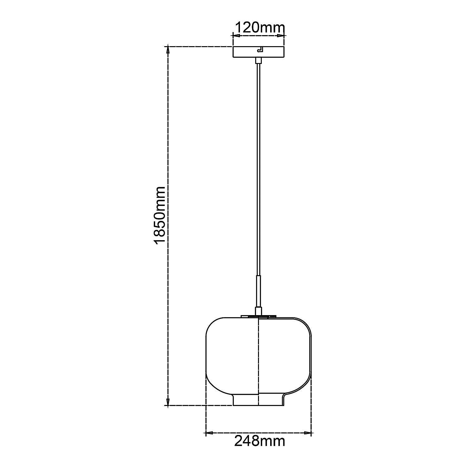 Pendelleuchte Kleon II Rauchglas / Eisen 1-flammig 4