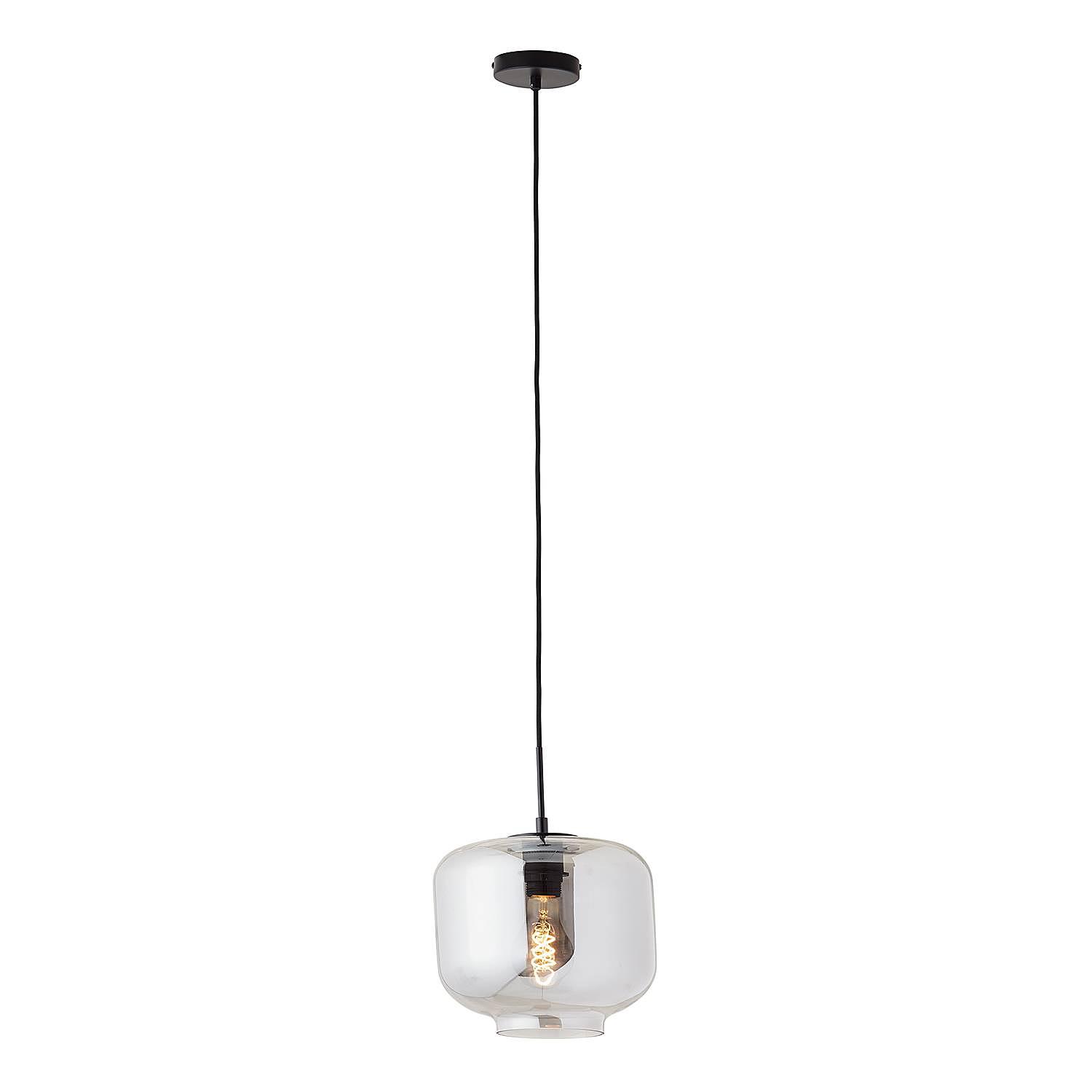 Pendelleuchte Kleon II Rauchglas / Eisen 1-flammig 2