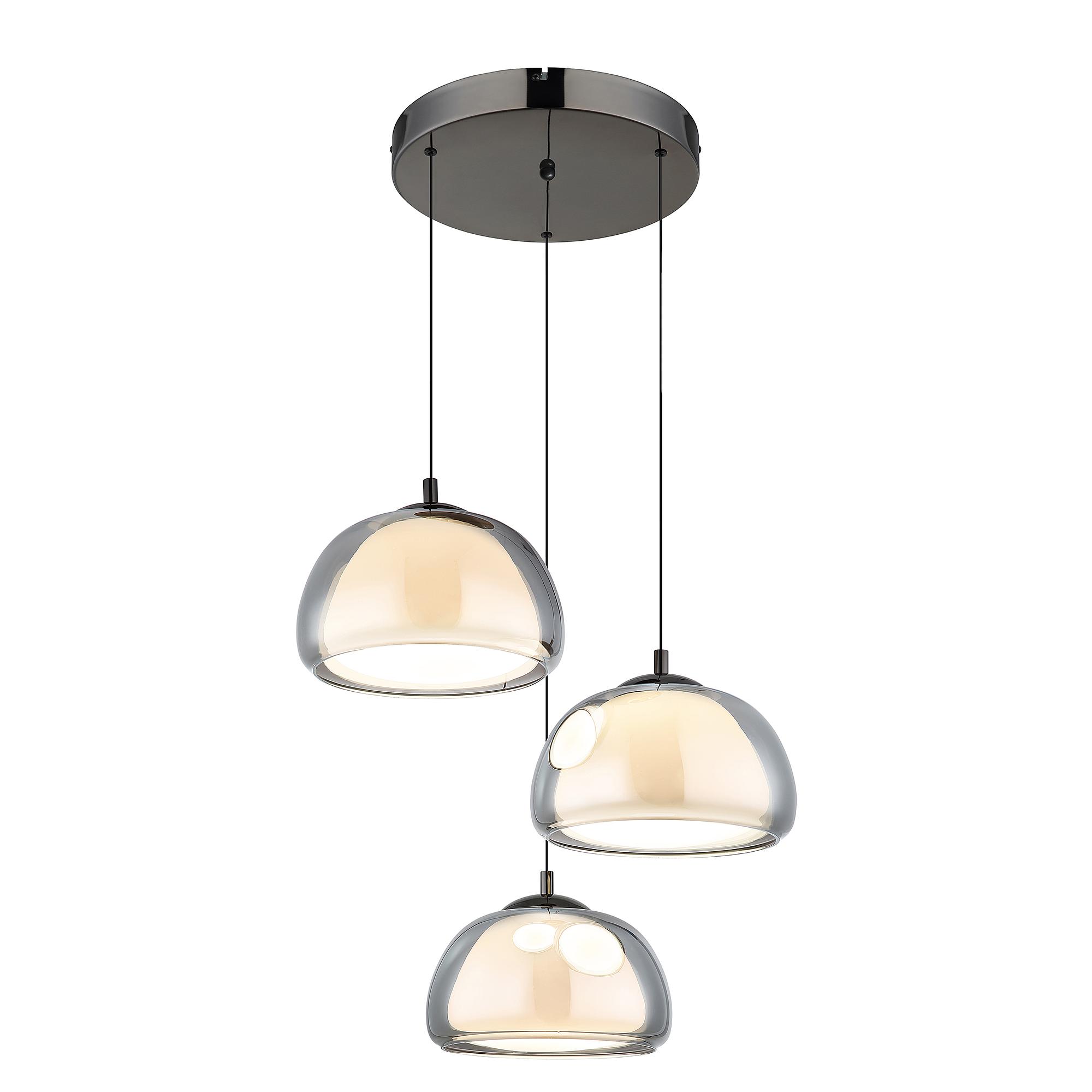 Globo Lighting LED-Pendelleuchte Avila Rund Eisen Schwarz 3