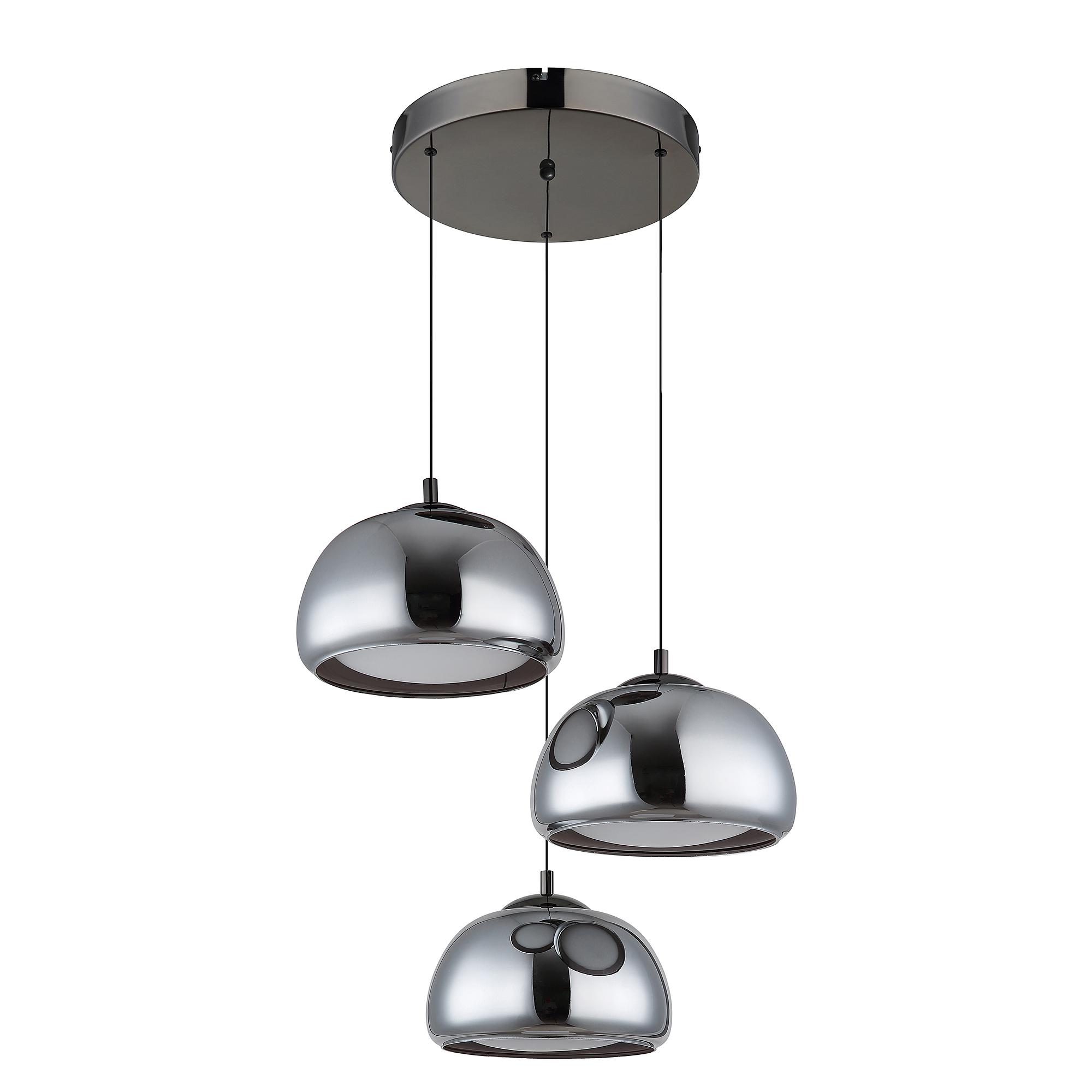 Globo Lighting LED-Pendelleuchte Avila Rund Eisen Schwarz 4