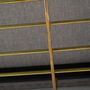Fox 90 Bank Holz Webstoff Grau 2
