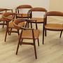 Sechser-Set Teak-Stühle 1970er Jahre 5