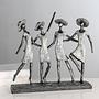 Four Ladys Sculpture Synthetic Resin Silver 3
